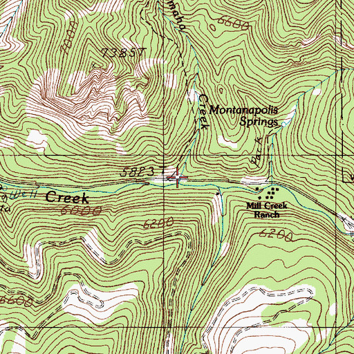 Topographic Map of Jomaha Creek, MT