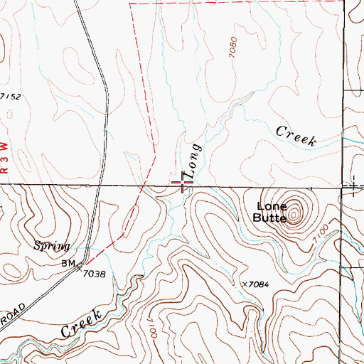 Topographic Map of Jones Creek, MT