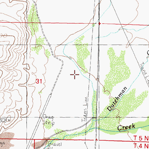 Topographic Map of Jones Ditch, MT