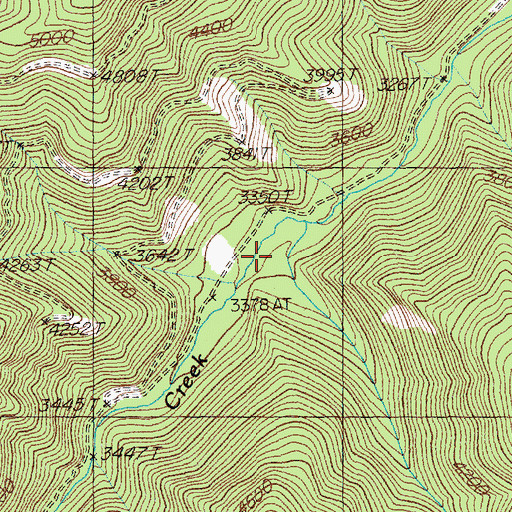 Topographic Map of Jordan Creek, MT