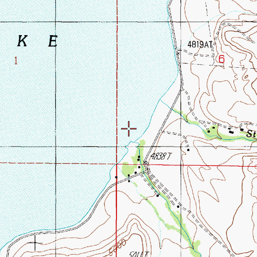 Topographic Map of Jourdain Creek, MT