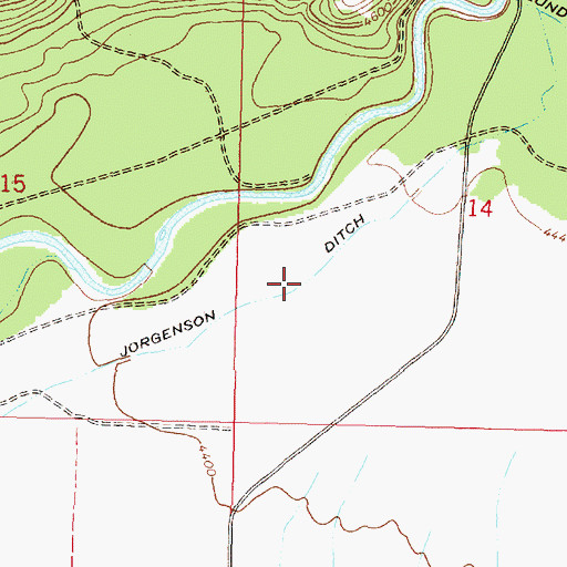 Topographic Map of Jorgenson Ditch, MT
