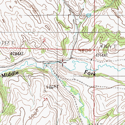 Topographic Map of Josephine School (historical), MT