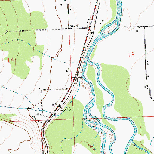 Topographic Map of Judd Creek, MT