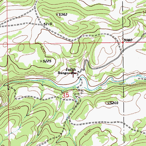Topographic Map of Judith Ranger Station, MT