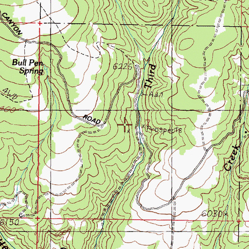 Topographic Map of Julia Lee Mine, MT