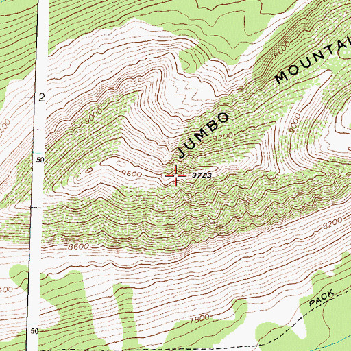 Topographic Map of Jumbo Mountain, MT