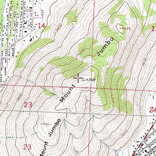 Topographic Map of Mount Jumbo, MT