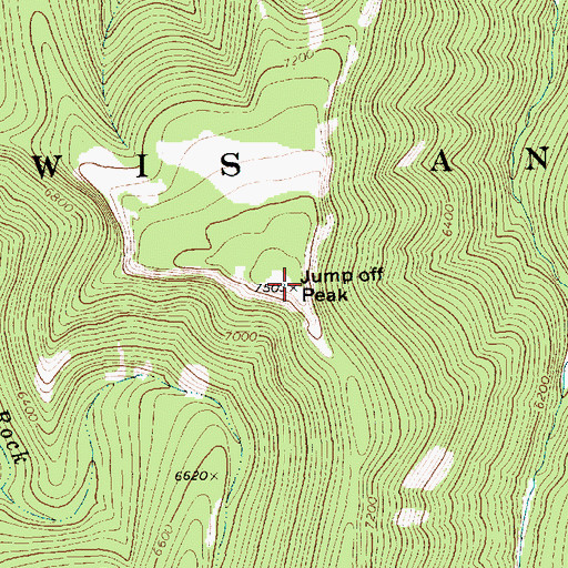 Topographic Map of Jump Off Peak, MT