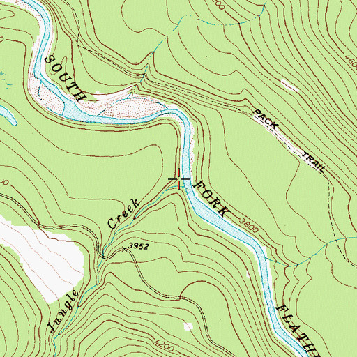 Topographic Map of Jungle Creek, MT