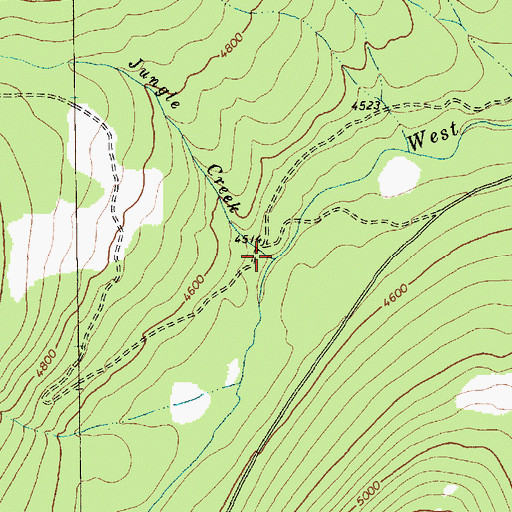 Topographic Map of Jungle Creek, MT