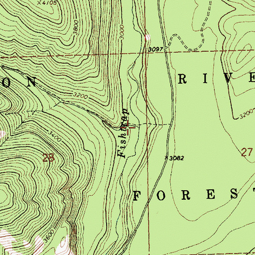 Topographic Map of Jungle Creek, MT
