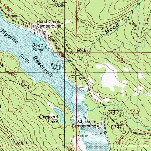 Topographic Map of Junior Hyalite Camp, MT
