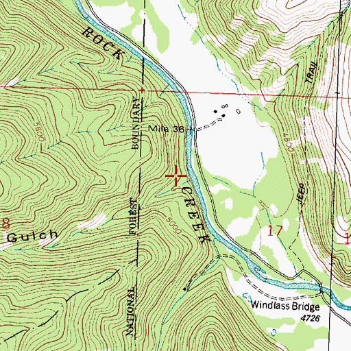 Topographic Map of Juno Gulch, MT