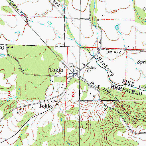 Topographic Map of Tokio, AR