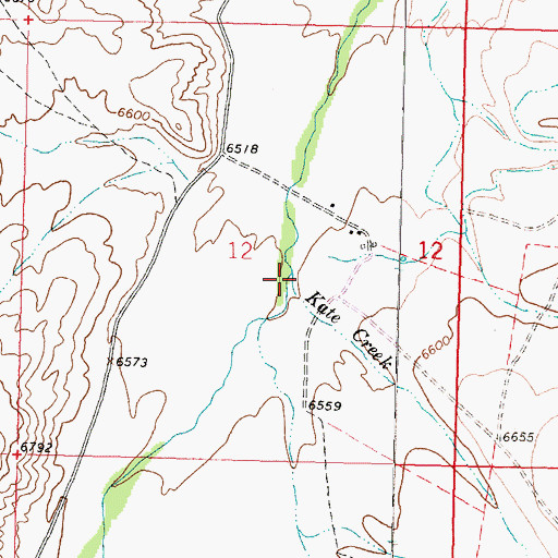 Topographic Map of Kate Creek, MT