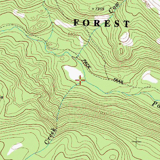 Topographic Map of Kelley Creek, MT