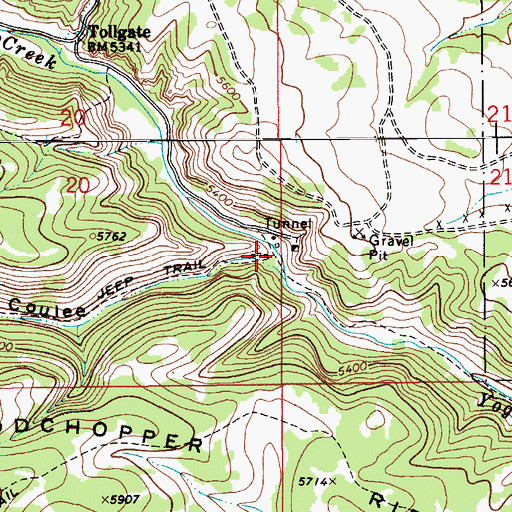 Topographic Map of Kelly Coulee, MT