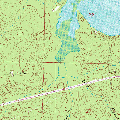 Topographic Map of Tom Creek, AR