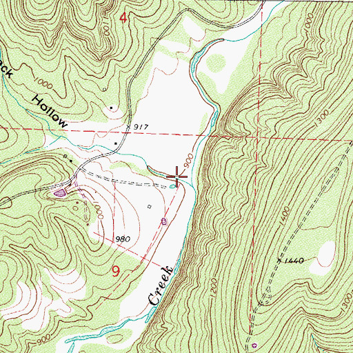 Topographic Map of Tom Jack Hollow, AR