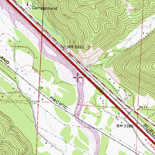 Topographic Map of Kendall Creek, MT