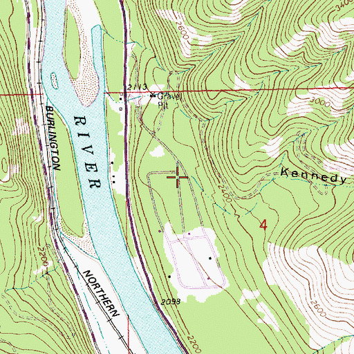 Topographic Map of Kennedy Gulch, MT