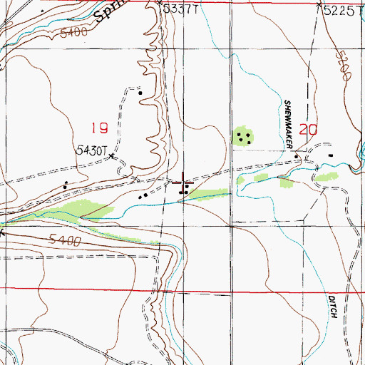 Topographic Map of Kent Ranch, MT