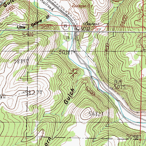 Topographic Map of Kilborn Gulch, MT