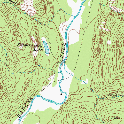 Topographic Map of Killem Quick Creek, MT