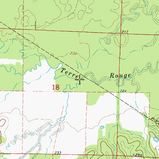 Topographic Map of Trammel Creek, AR