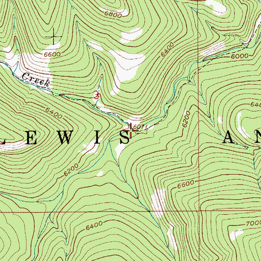 Topographic Map of King Creek, MT
