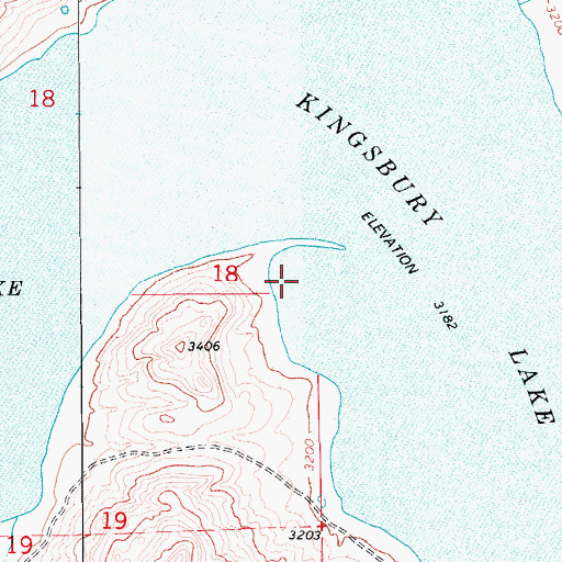 Topographic Map of Kingsbury Lake, MT