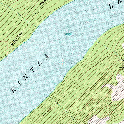 Topographic Map of Kintla Lake, MT