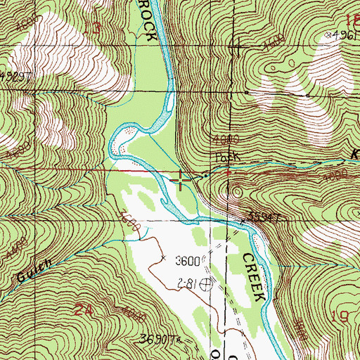 Topographic Map of Kitchen Gulch, MT