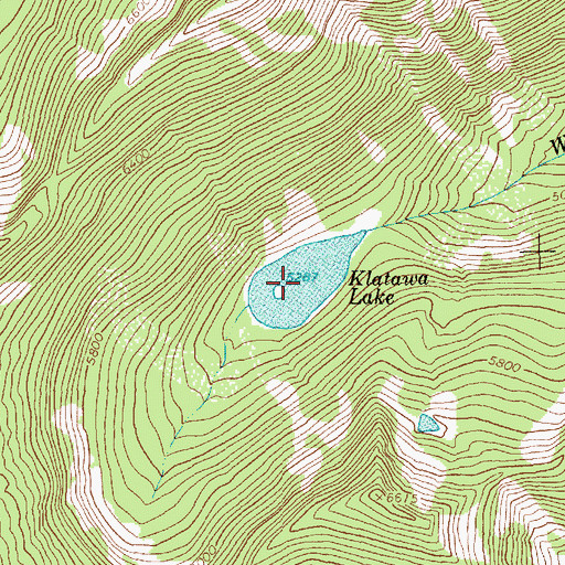 Topographic Map of Klatawa Lake, MT