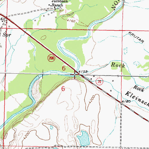 Topographic Map of Kleinschmidt Creek, MT