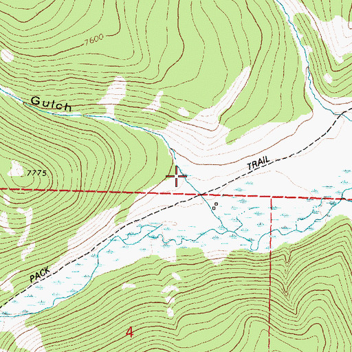 Topographic Map of Knight Gulch, MT