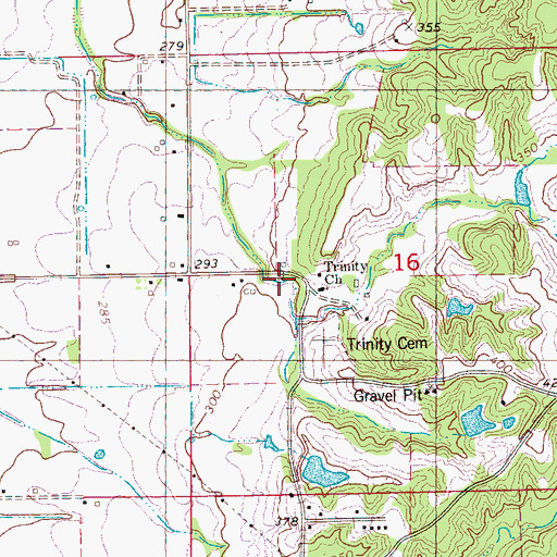 Topographic Map of Trinity Methodist Church, AR