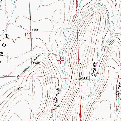 Topographic Map of Knowlton Creek, MT