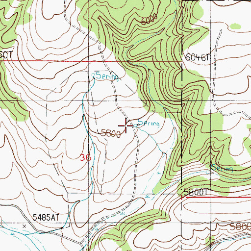 Topographic Map of Koenig Ranch, MT