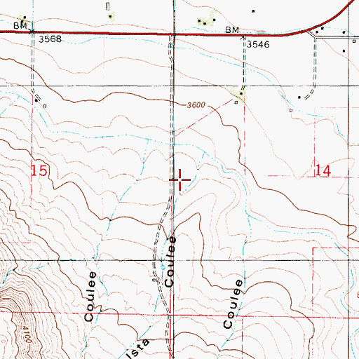Topographic Map of Kolsta Coulee, MT