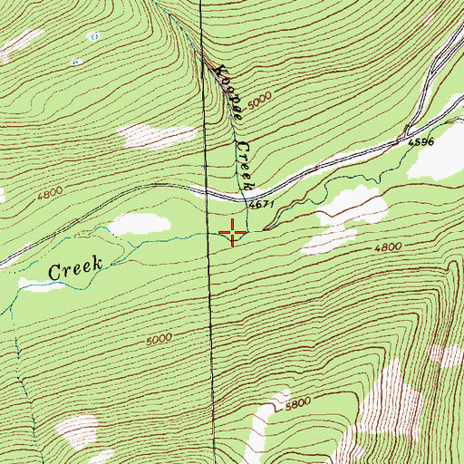 Topographic Map of Koopee Creek, MT