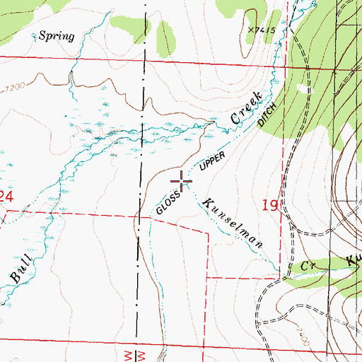 Topographic Map of Kunselman Creek, MT