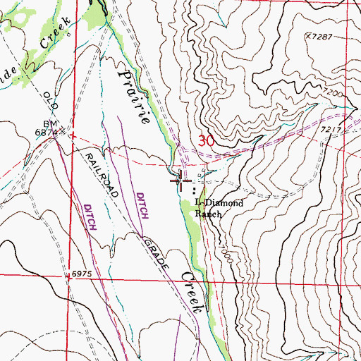 Topographic Map of L-Diamond Ranch, MT