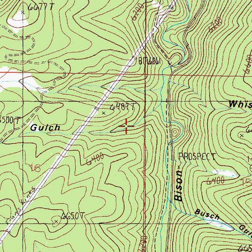 Topographic Map of La Belle Gulch, MT