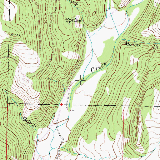 Topographic Map of La Ducet Creek, MT