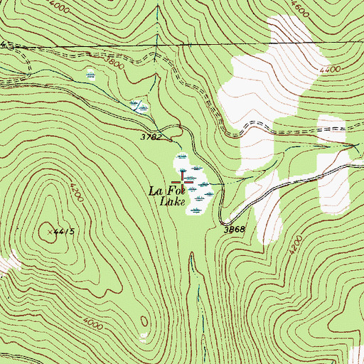 Topographic Map of La Foe Lake, MT