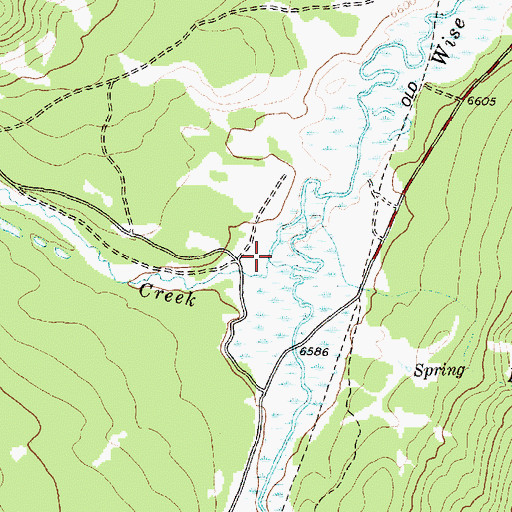 Topographic Map of Lacy Creek, MT