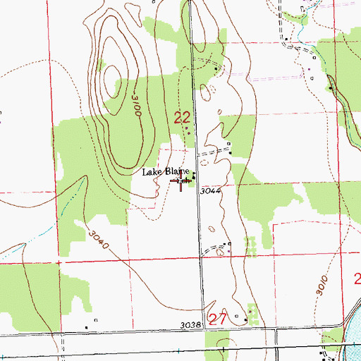 Topographic Map of Lake Blaine School (historical), MT