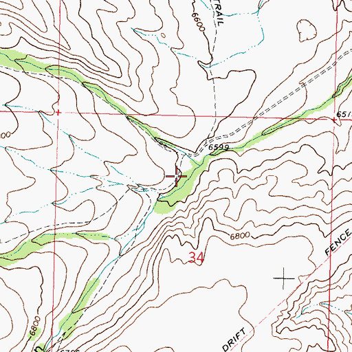 Topographic Map of Lake Canyon, MT